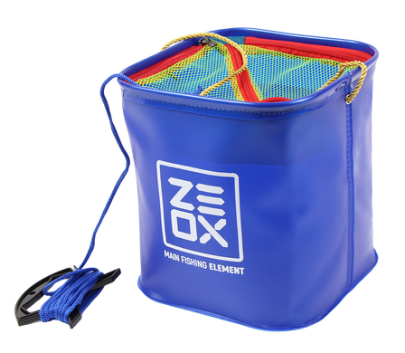 Ведро ZEOX Bucket with Rope and Mesh 15L 1310906 фото