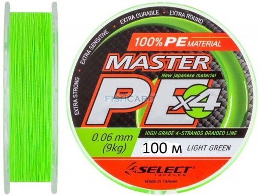 Шнур Select Master PE (салатовый) 100м 1870.17.01 фото