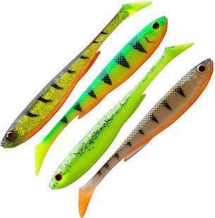 Силікон Daiwa Prorex Slim Shady Flash Set 105mm 8.0g (4 шт/уп) 15100-701 фото