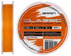 Волосінь Brain Classic Carp Line Solid orange 300 м 1858.80.97 фото