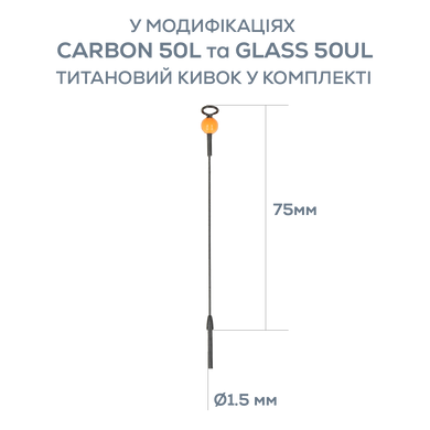 Удочка зимняя Golden Catch N-Ice Crystal Carbon 55ML 2539001 фото