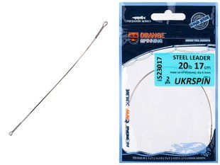 Поводок Ukrspin Orange Spinning Steel Leader AFW пайка 15см 9кг(20lb)/0.3мм (10шт/уп) 1590.02.92 фото