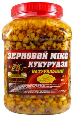 Зернова суміш 3KBaits 3KBaits Зерновий Мікс Кукурудза (натуральний) відро/банка 3л 1861.02.92 фото