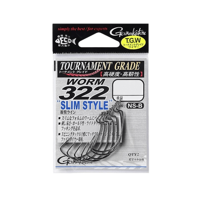 Крючок Gamakatsu Worm 322 Slim Style 5545915 фото