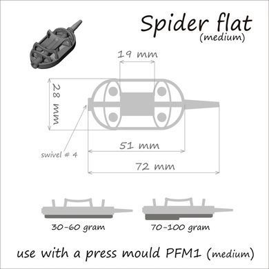 Годівниця Orange Spider Flat Method с вертлюгом № 4 1959.01.25 фото