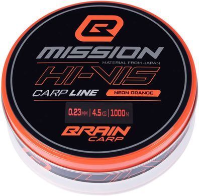 Леска Brain Mission Carp Line (Neon Orange) 1000m 1858.58.58 фото
