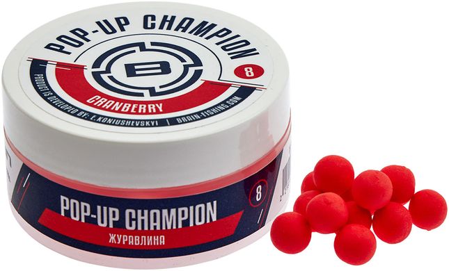 Бойлы Brain Champion Pop-Up Сranberry (клюква) 1858.21.38 фото