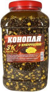 Зерновая смесь 3KBaits Конопля с Кукурузой (70/30%) банка 5л 1861.04.59 фото