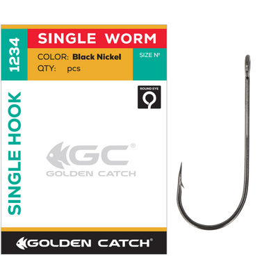 Крючок GC Single Worm 1234BN 5547702 фото