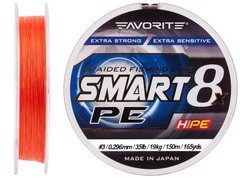 Шнур Favorite Smart PE 8x 150м (red orange) 1693.10.87 фото