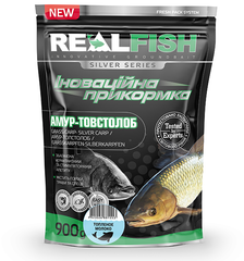 Прикормка Realfish Амур-Товстолоб Пряжене молоко RF 124 фото