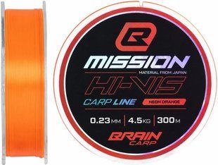 Леска Brain Mission Carp Line (Neon Orange) 300m 1858.58.46 фото