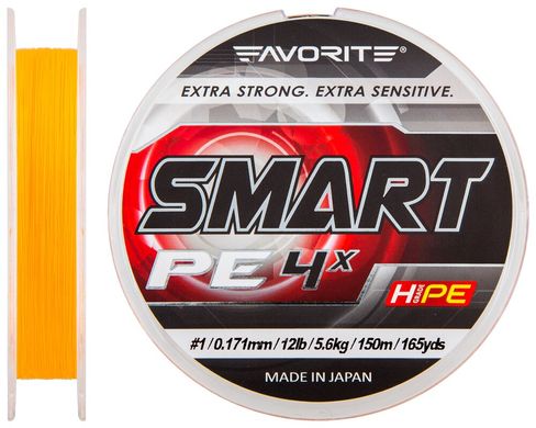 Шнур Favorite Smart PE 4X (помаранчевий) 150м 1693.10.17 фото