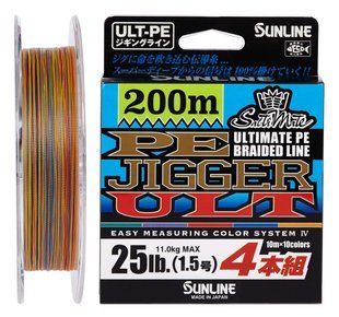Шнур Sunline PE-Jigger ULT 200м (multicolor) 1658.10.32 фото