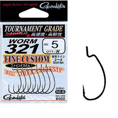 Крючок Gamakatsu Worm 321 Fine Custom 5545912 фото