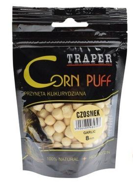 Кукуруза вулканизированная Traper Corn Puff Czosnek 15040 фото